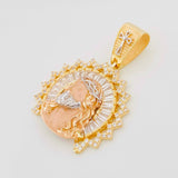Dije Rostro de Cristo 7.6g / 3.5cm Tres Oros 18K