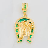 Dije Herradura Caballo 9.4g / 4.2cm Oro Amarillo 18K
