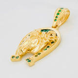 Dije Herradura Caballo 9.4g / 4.2cm Oro Amarillo 18K