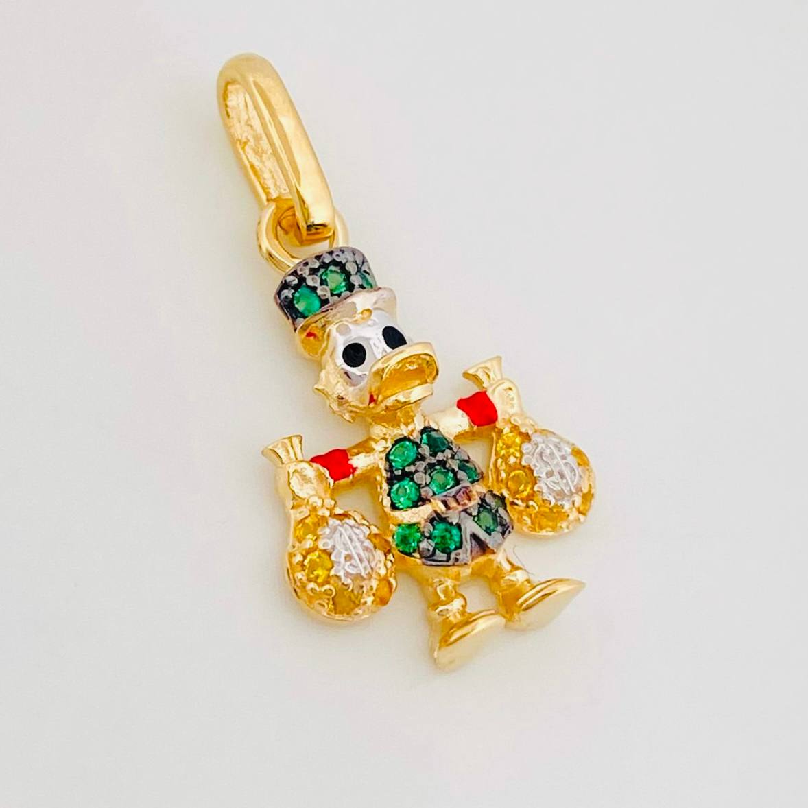 Dije Pato Bolsa Dinero 1.65g / 2.2cm Tres Oros 18K