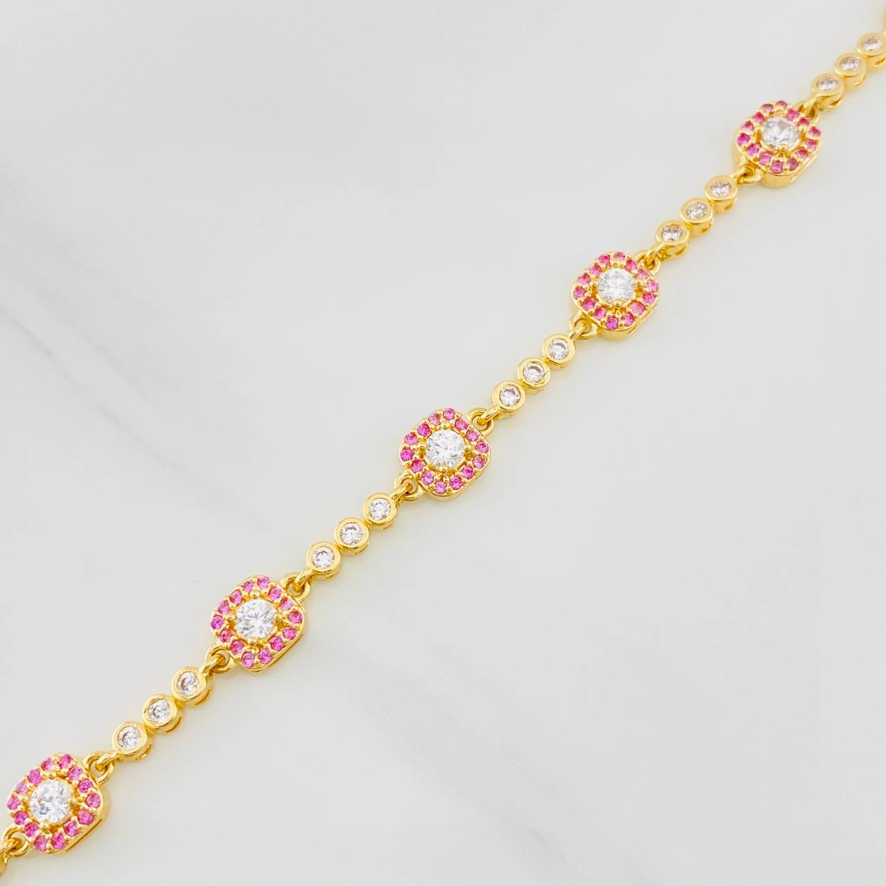Pulso Halo Tennis 9.55g / 18.4cm / 2.72mm Oro Amarillo 18K