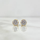 Topos Bisel 1.15gr / 6mm Circon Blanco Oro Amarillo 18K