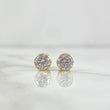 Topos Bisel 1.15gr / 6mm Circon Blanco Oro Amarillo 18K ©