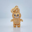 Dije Conejo Sonriente 6.15gr / 3.5cm / Dos Oros Amarillo Blanco 18K %