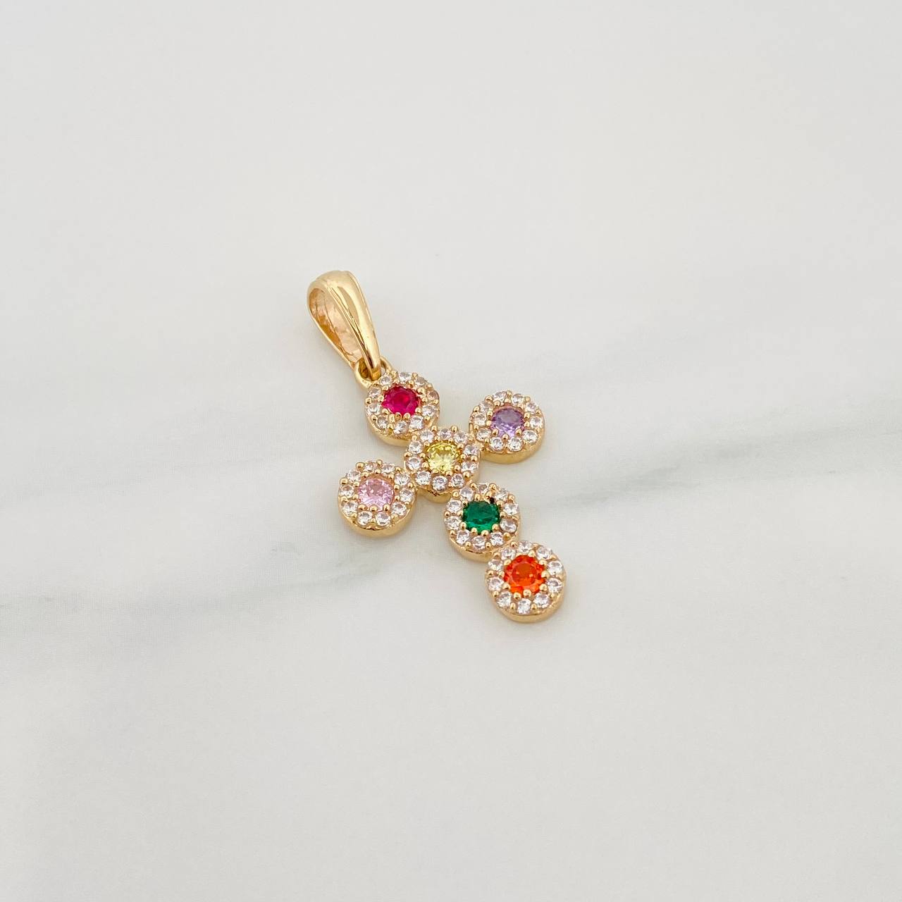 Dije Cruz Tupida 2.65 g / 3.3 cm Oro Amarillo 18K