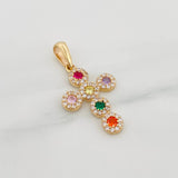 Dije Cruz Tupida 2.65 g / 3.3 cm Oro Amarillo 18K