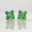 Topos Flor Regalo Esmeraldas 72pts 2.3gr / Oro Amarillo 18K