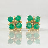 Topos Flor Regalo Esmeraldas 72pts 2.3gr / Oro Amarillo 18K