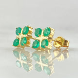 Topos Flor Regalo Esmeraldas 72pts 2.3gr / Oro Amarillo 18K