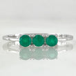 Anillo Trinity Esmeraldas 36pts 1.85gr / T7 1/2 / Oro Blanco 18K