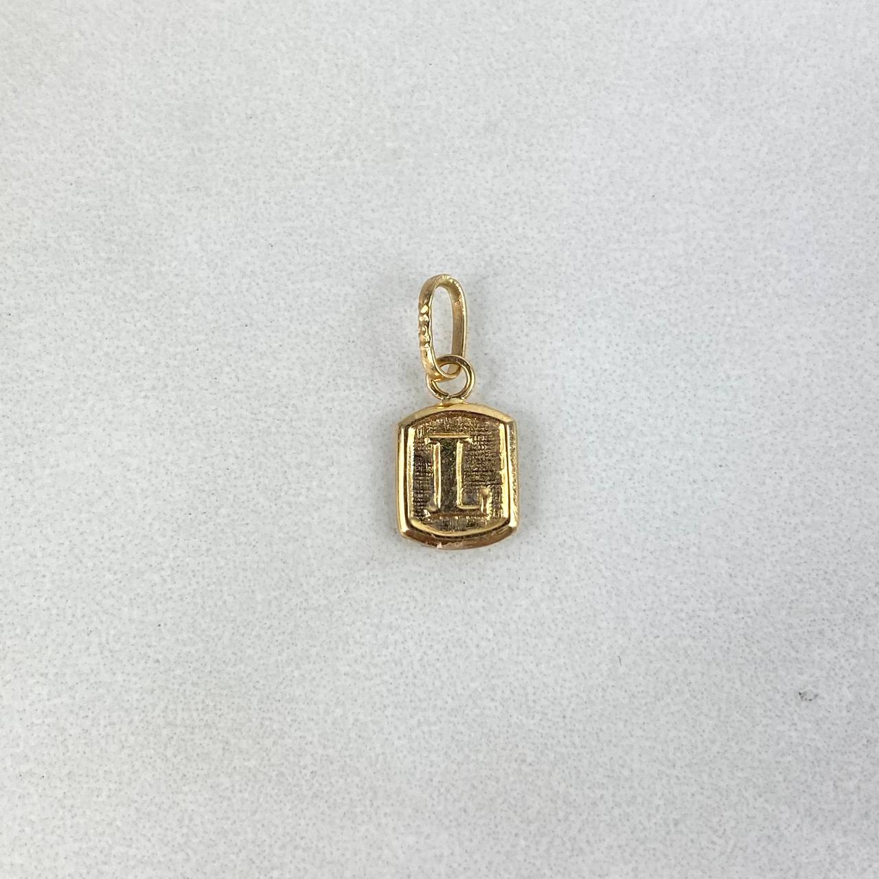 Dije Marco Letra L 0.35gr / 1.5cm / Oro Amarillo