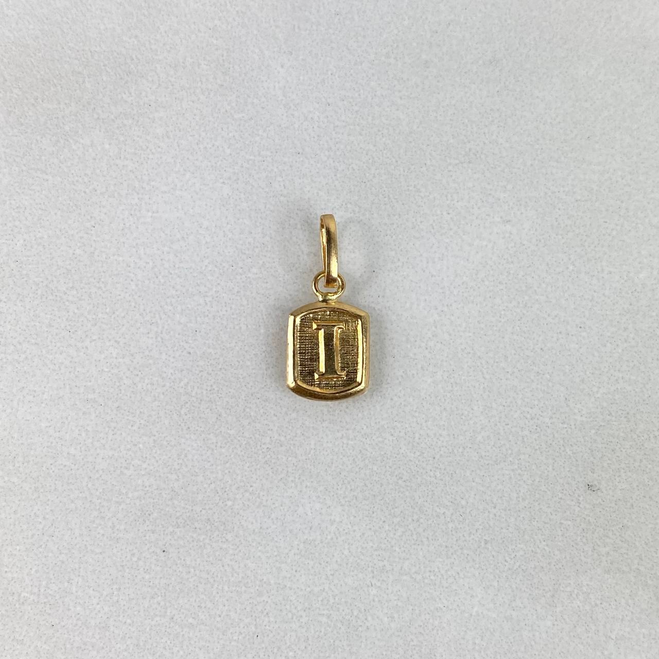 Dije Marco Letra I 0.35gr / 1.5cm Oro Amarillo
