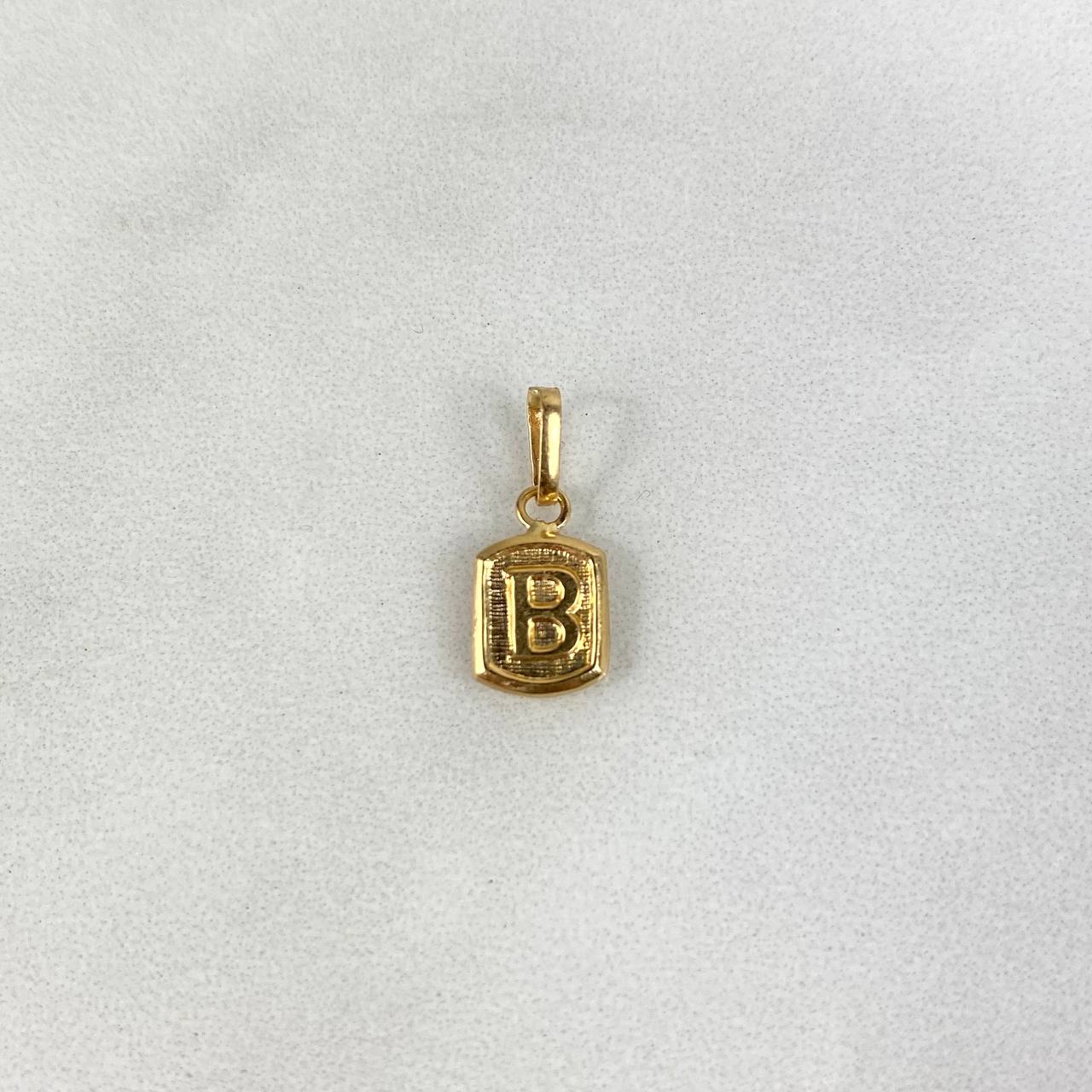 Dije Marco Letra B 0.35gr / 1.5cm / Oro Amarillo
