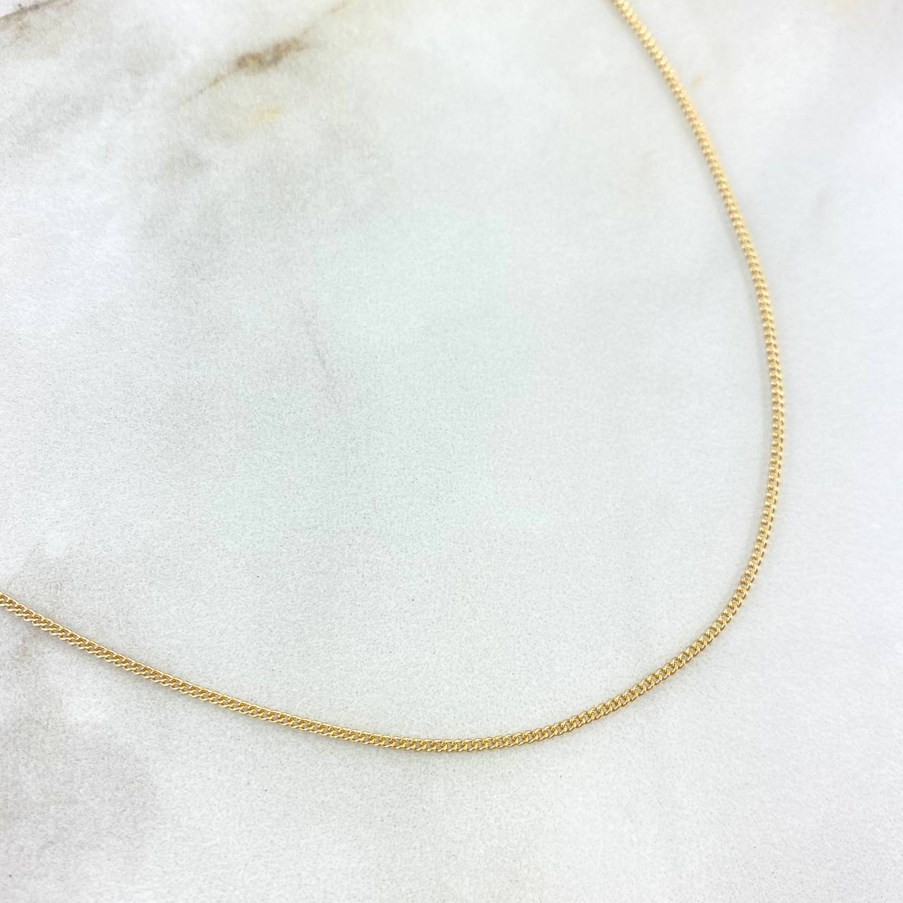 Cadena Mini Cubana 0.85gr / 50cm / 1.2mm Oro Amarillo +1