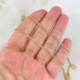 Cadena Cubana 1.65gr / 45cm / 1.6mm Oro Amarillo +1 18K *