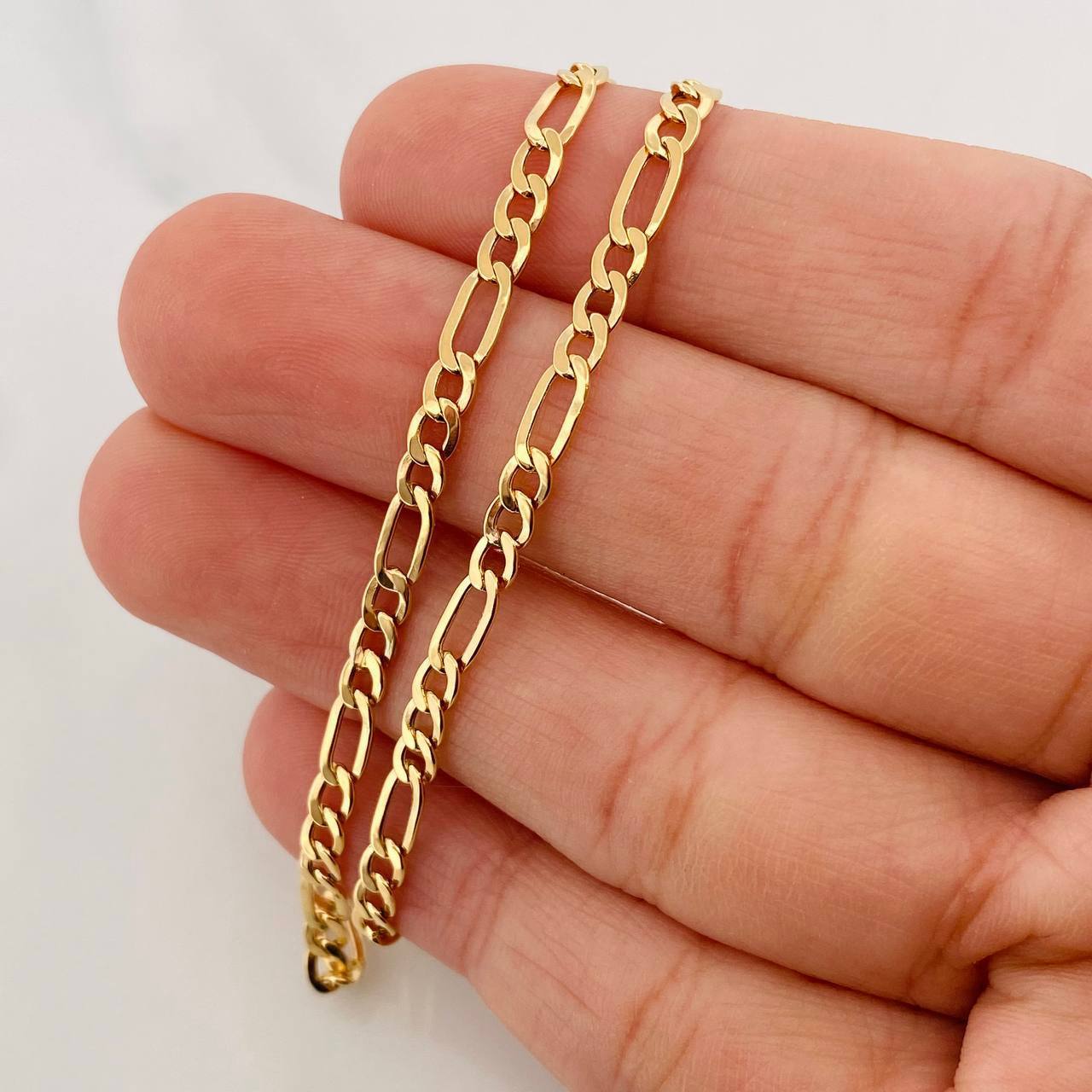 Cadena Fígaro 4.25g / 60cm / 3.5mm Oro Amarillo 18K