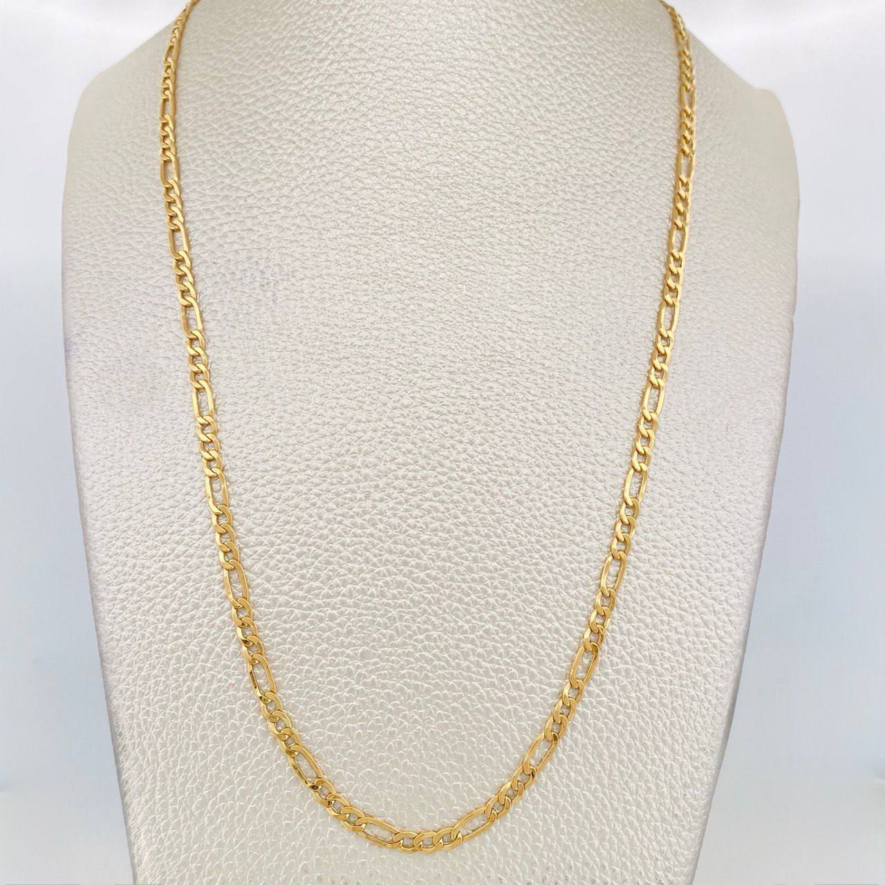 Cadena Fígaro 5.45g / 60cm / 3.35mm Oro Amarillo 18K