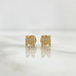 Topos Letra M 0.85gr / 6mm Circones Blancos Oro Amarillo 18K