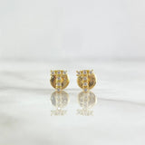Topos Letra T 0.6gr / 6mm Circones Blancos Oro Amarillo