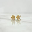 Topos Letra K 0.7gr / 6mm Circones Blancos Oro Amarillo 18K *