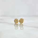 Topos Letra P 0.65gr / 6mm Circones Blancos Oro Amarillo