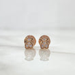 Topos Oso Ts 0.7gr / 5mm Circones Blancos Oro Rosa