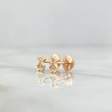 Topos Oso Ts 0.7gr / 5mm Circones Blancos Oro Rosa