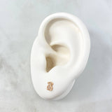 Topos Oso Ts 0.7gr / 5mm Circones Blancos Oro Rosa