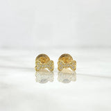 Topos Moño 0.7gr / 7mm Circones Blancos Oro Amarillo