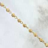 Pulso Militar 4.55gr / 20cm / 4mm Diamantada Oro Amarillo 18K