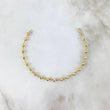 Pulso Tipo Militar 3.6gr / 17.5cm / 4mm Bolas Diamantadas Oro Amarillo
