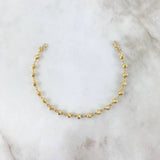 Pulso Militar 4.55gr / 20cm / 4mm Diamantada Oro Amarillo 18K