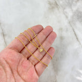 Cadena Lazo 0.9gr / 45cm + Dije Abeja 0.25gr / 1cm Oro Amarillo (Oferta) ©