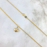 Cadena Lazo 0.8gr / 45cm + Dije Corazón 0.3gr / 1.3cm Oro Amarillo (Oferta)