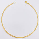 Tobillera China 2.5gr / 25cm / 2.2mm Oro Amarillo +1 18K ©