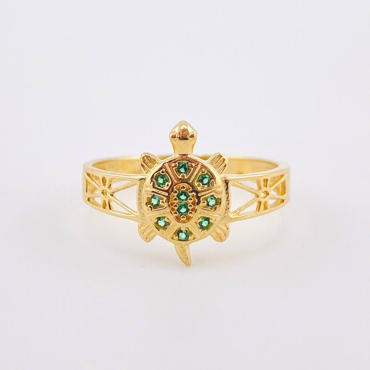 Anillo Tortuga 2.4gr / T6 3/4 / Oro Amarillo 18K ©