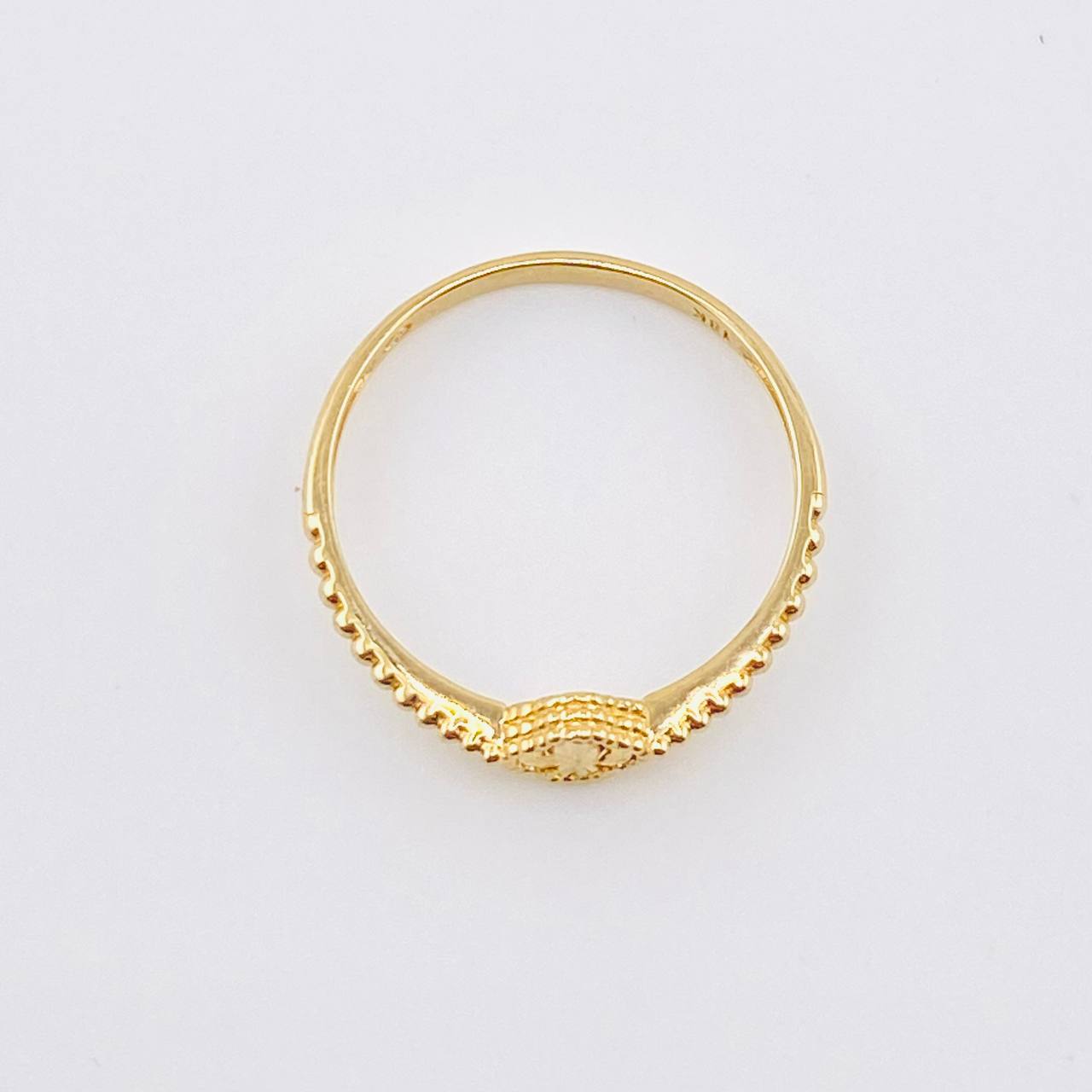 Anillo Trebol Dorado 1.55gr / T7 3/4 / Oro Amarillo Nac.Esp. 18K ©