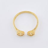 Anillo Doble Trebol 1.8gr / T6 / Oro Amarillo Nac.Esp. 18K *