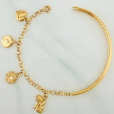 Pulso Charms 5.75gr / 17cm / 4mm Oro Amarillo 18K %