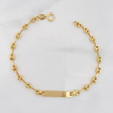 Pulso GC Placa Rectangular 2.2g / 17.05cm / 3.69mm Oro Amarillo 18K