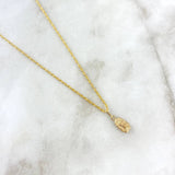 (Revisión)Cadena Lazo 0.95gr / 50cm + Dije Virgen Guadalupe Silueta 0.3gr / 1.5cm Oro Amarillo (Oferta)