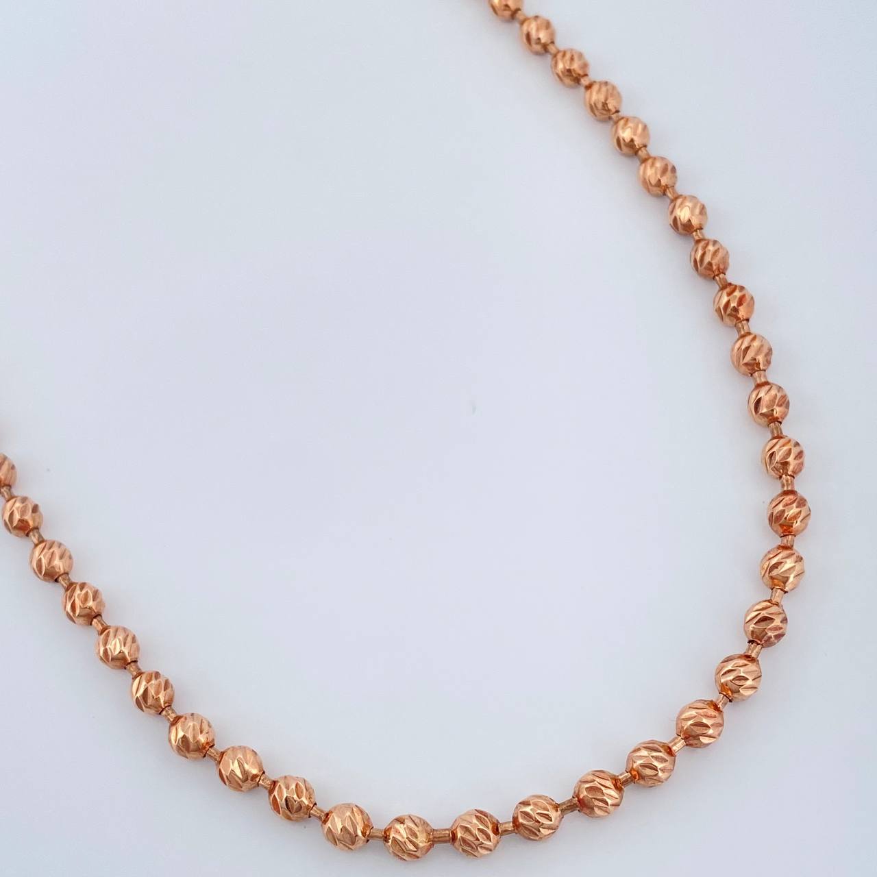 Cadena Militar 24.35gr / 60.5cm / 4mm Oro Rosa 18K %