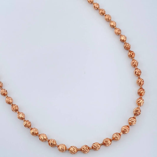 Cadena Militar 24.35gr / 60.5cm / 4mm Oro Rosa 18K %