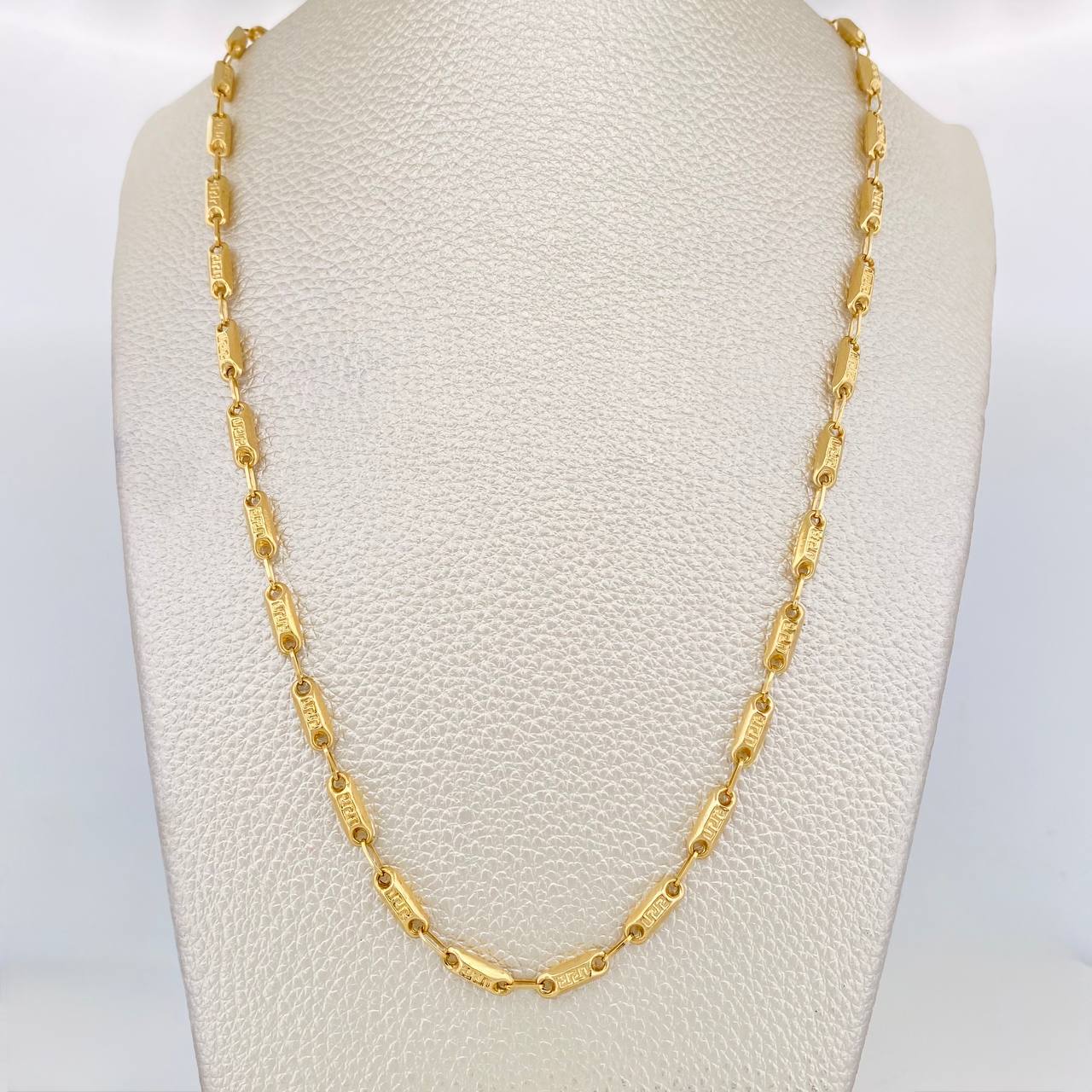 Cadena Rustica Tribal 10.4g / 60cm / 3.45mm Oro Amarillo 18K