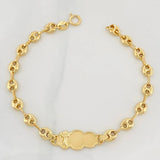 Pulso GC Placa Nube Divino Niño 2.3g / 17cm / 3.6mm Oro Amarillo 18K