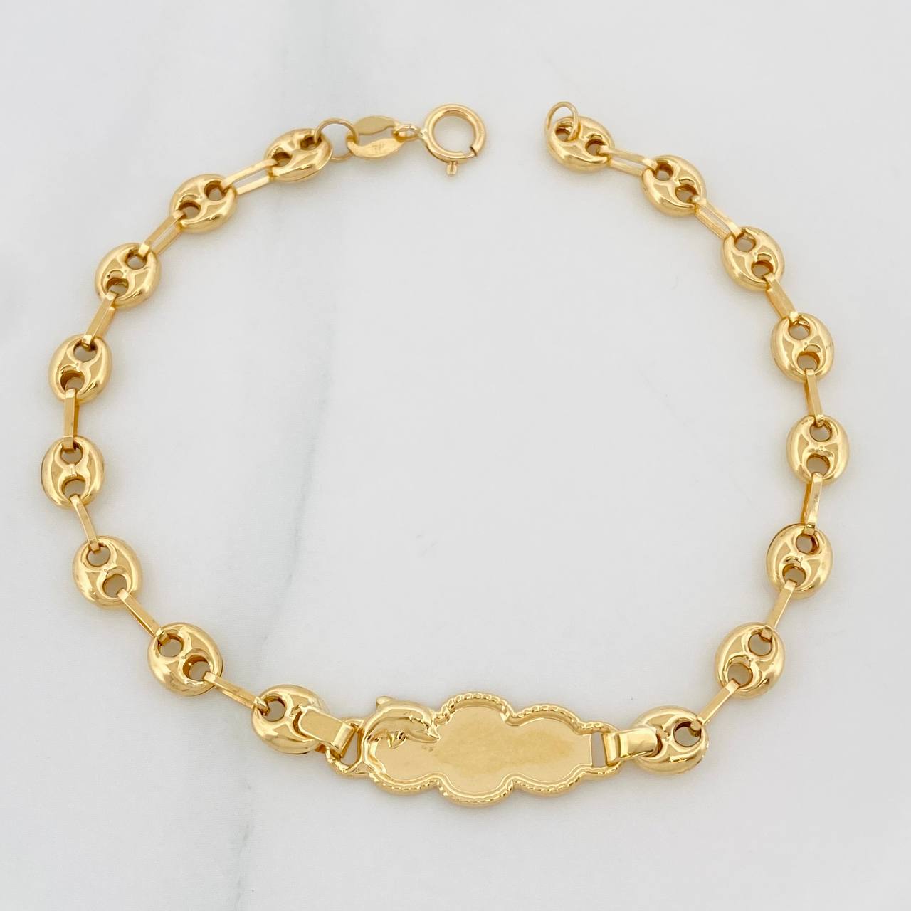 Pulso GC Placa Nube Delfin 2.35g / 17cm / 3.9mm Oro Amarillo 18K