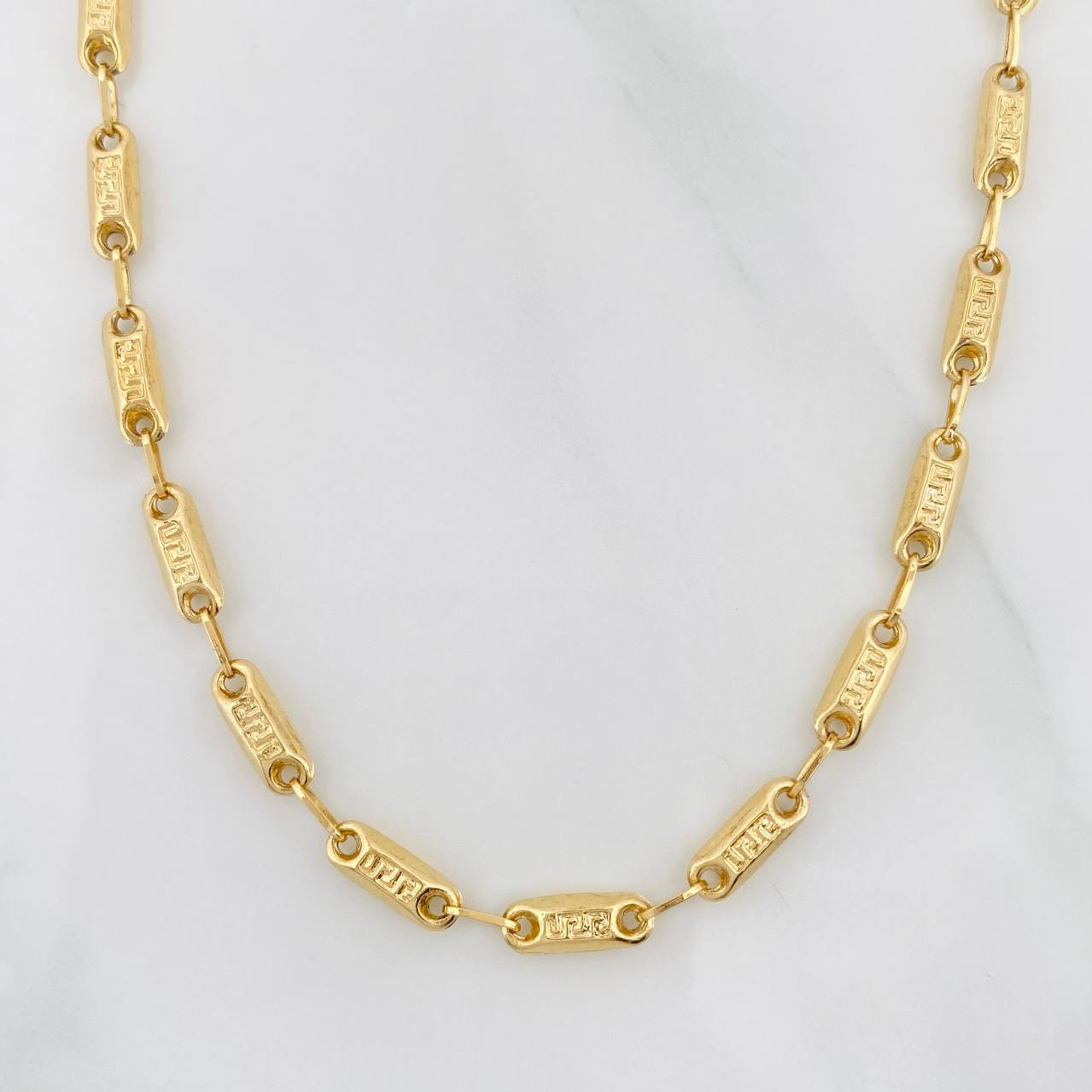 Cadena Rustica Tribal 10.4g / 60cm / 3.45mm Oro Amarillo 18K