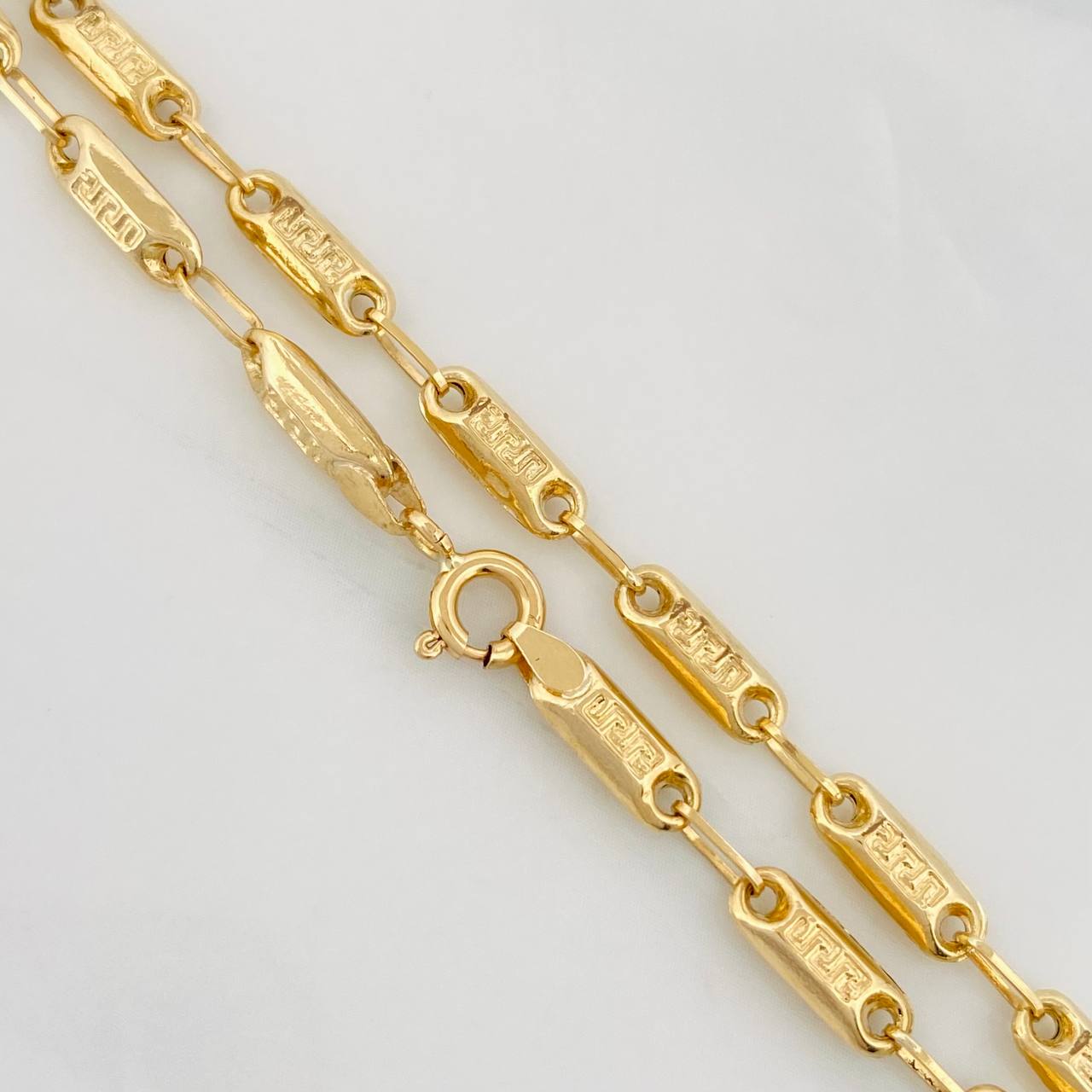 Cadena Rustica Tribal 10.4g / 60cm / 3.45mm Oro Amarillo 18K