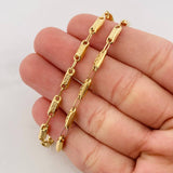 Cadena Rustica Tribal 10.4g / 60cm / 3.45mm Oro Amarillo 18K