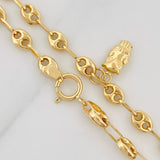 Tobillera GC 3.6g / 25.05cm / 3.55mm Oro Amarillo 18K